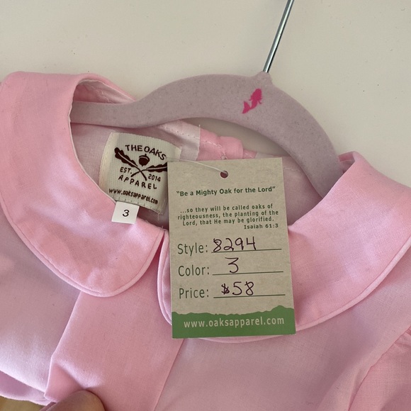 The Oaks Apparel Easter Tea Cup Bunny Dress. Size 3T - Picture 6 of 6